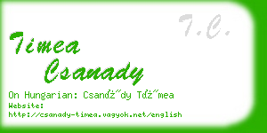 timea csanady business card